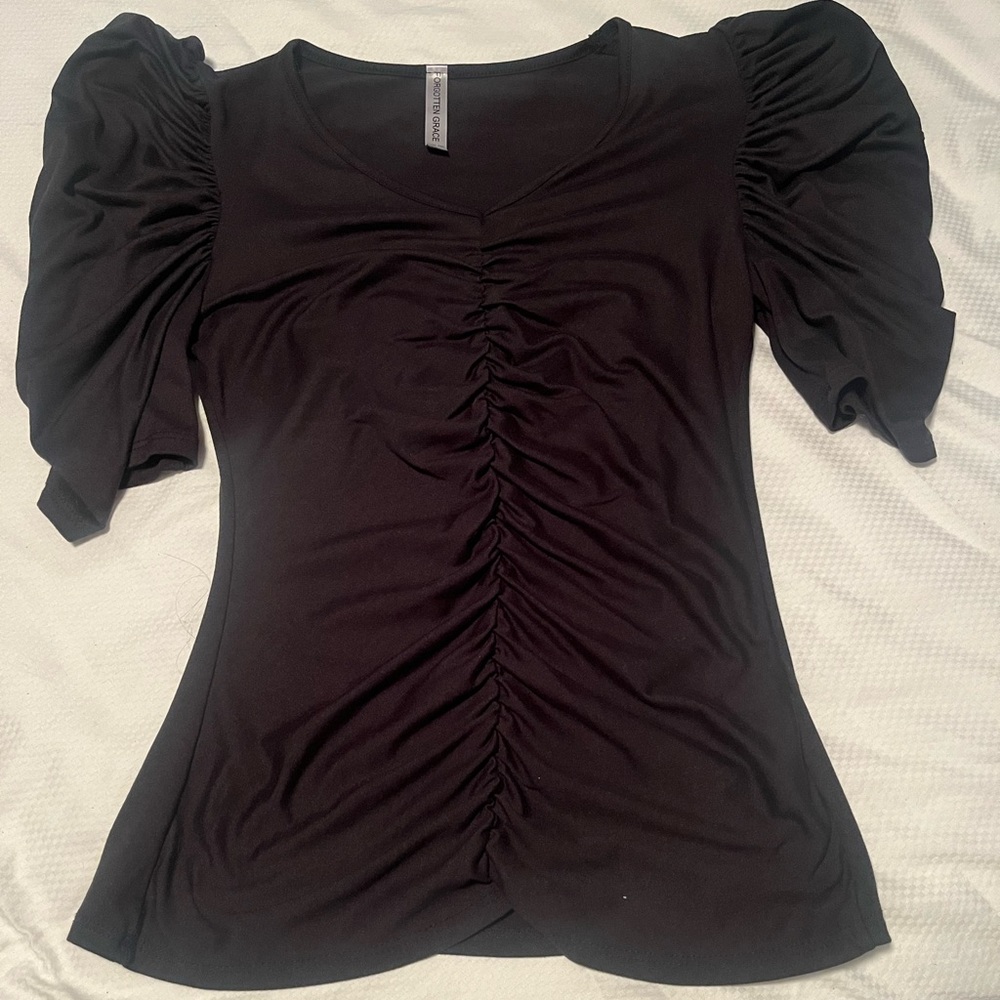 black formal blouse